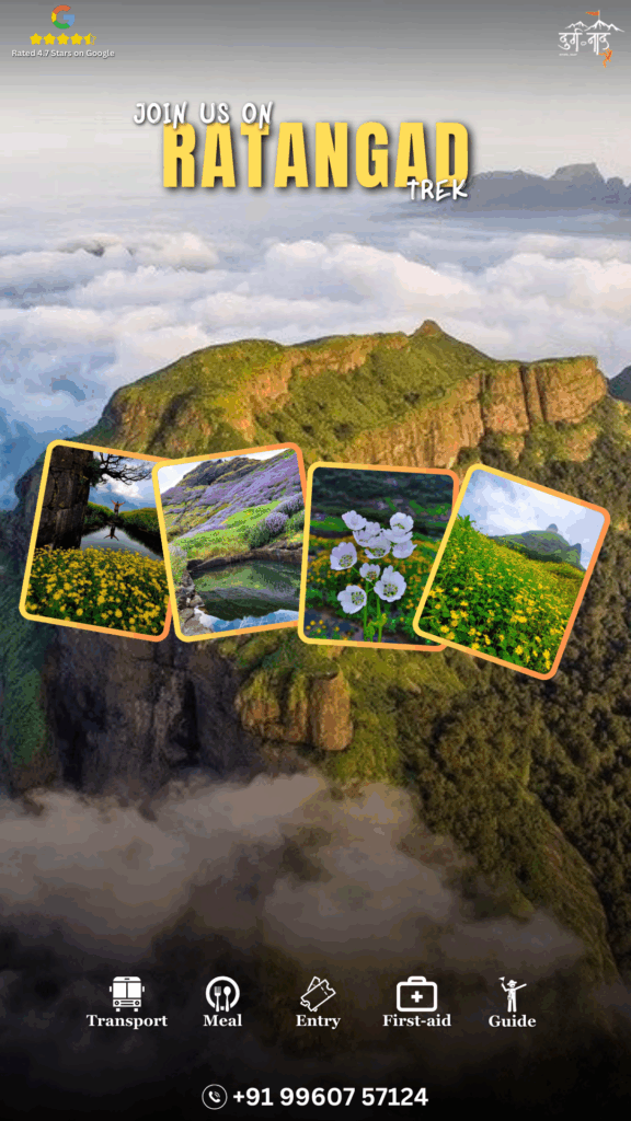 Ratangad Fort Trek (Pre-Monsoon Cluds Special) 
Cost (From Pune) : 1499/- only 
When? 27-28 June  04-05/ 11-12 July   
Base :Samrad, Maharashtra